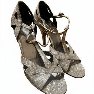 MIU MIU Glitter Platform Heels